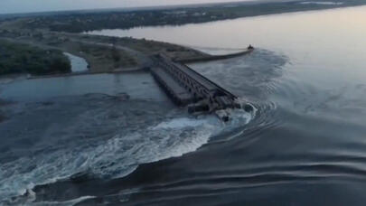 卡霍夫卡水电站大坝被炸，卫星对比图曝光！