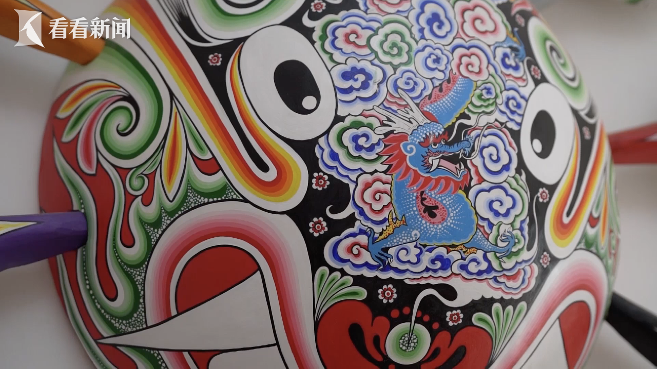 非遗社火马勺脸谱尽显龙年开局的龙马精神!_看看