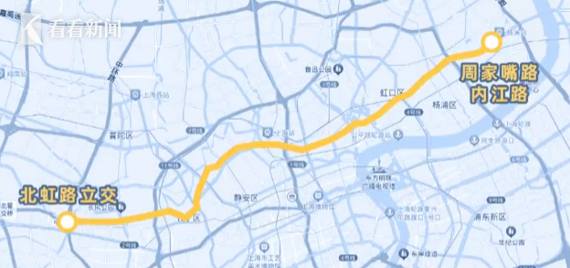 上海北横通道线路图图片