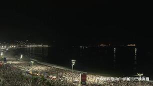 巴西里约热内卢科帕卡巴纳海滩跨年烟花秀