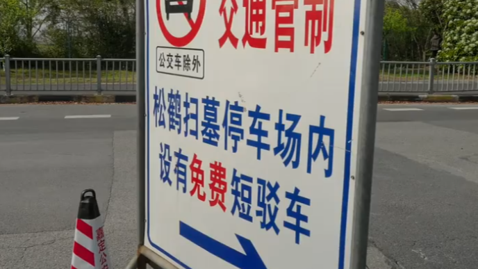 上海嘉定松鹤墓园按序开放停车场 疏导祭扫大客流