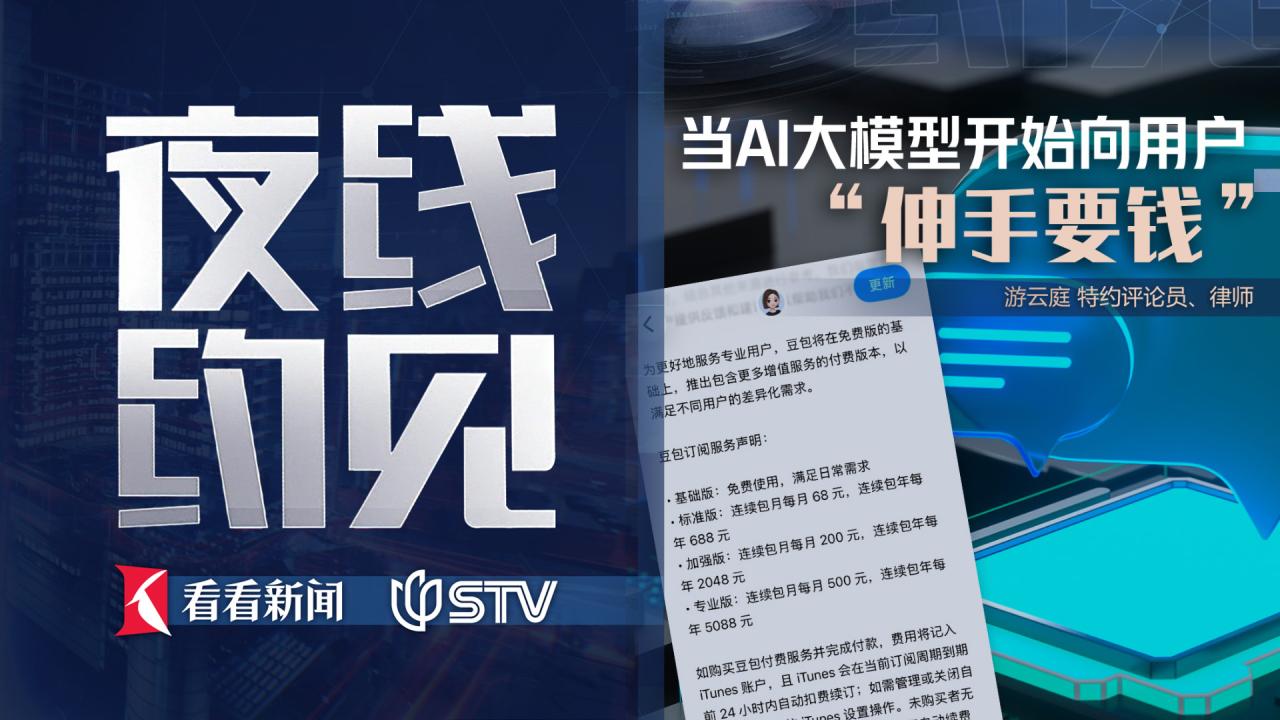 夜线约见：当AI大模型向用户“伸手要钱”