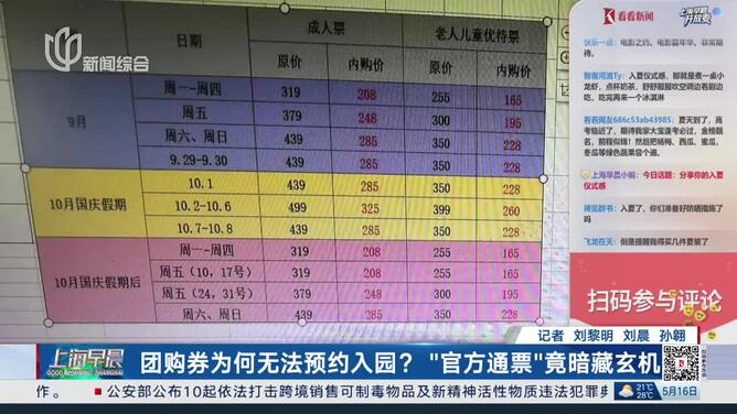 团购券为何无法预约入园？“官方通票”竟暗藏玄机