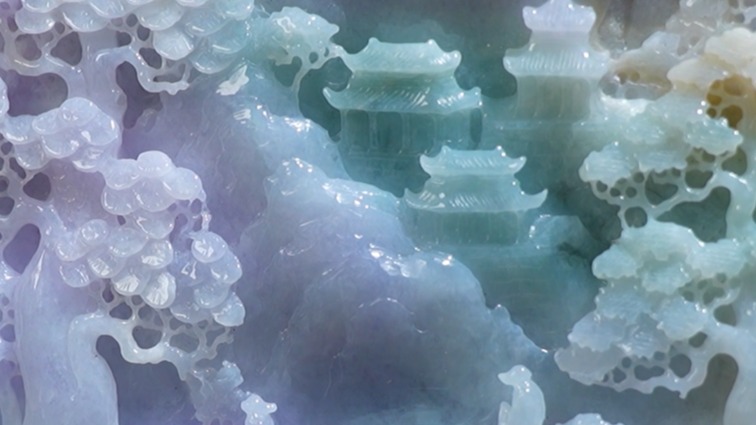 墨玥轩 欣欣向荣翡翠摆件