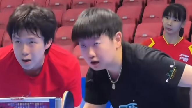 “莎头”合练混双备战全锦赛 对手居然是男双！