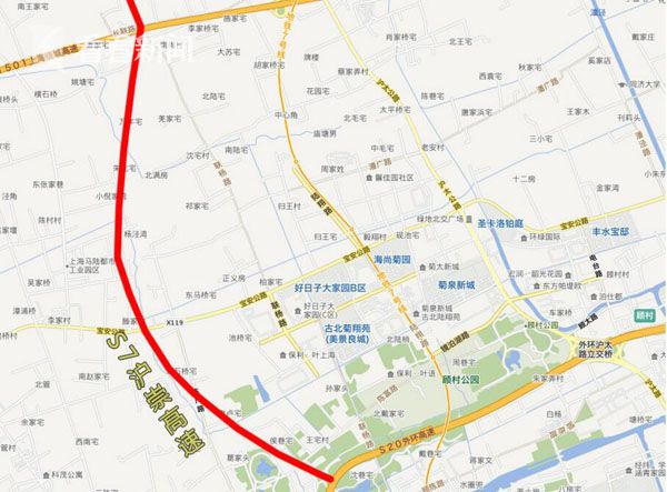 s7沪崇高速路线图图片